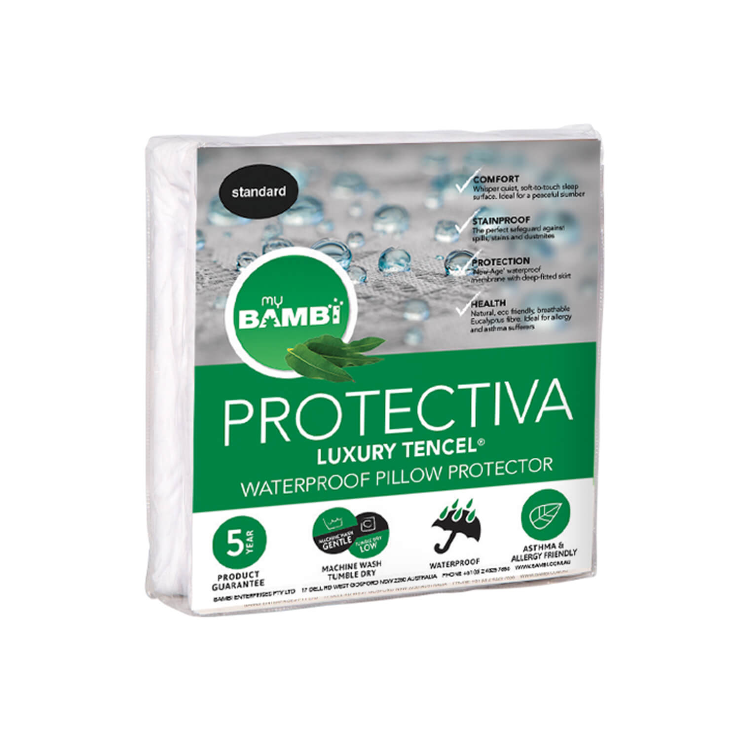Bambi Luxury Tencel Waterproof Pillow Protector