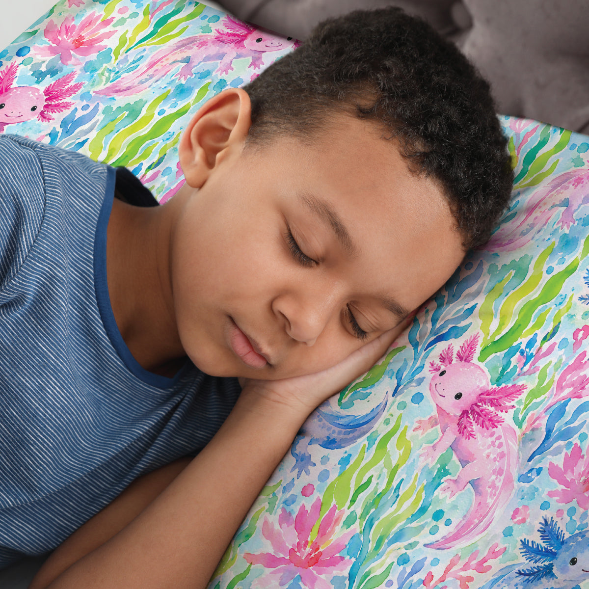 Sensory Pillowcase - Axolotl Friends