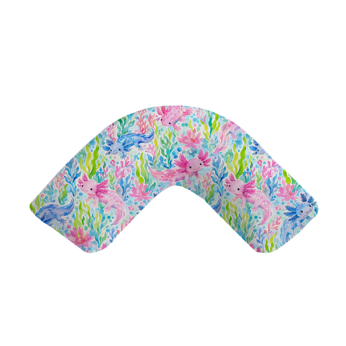 Curved Sensory Pillowcase - Axolotl Friends