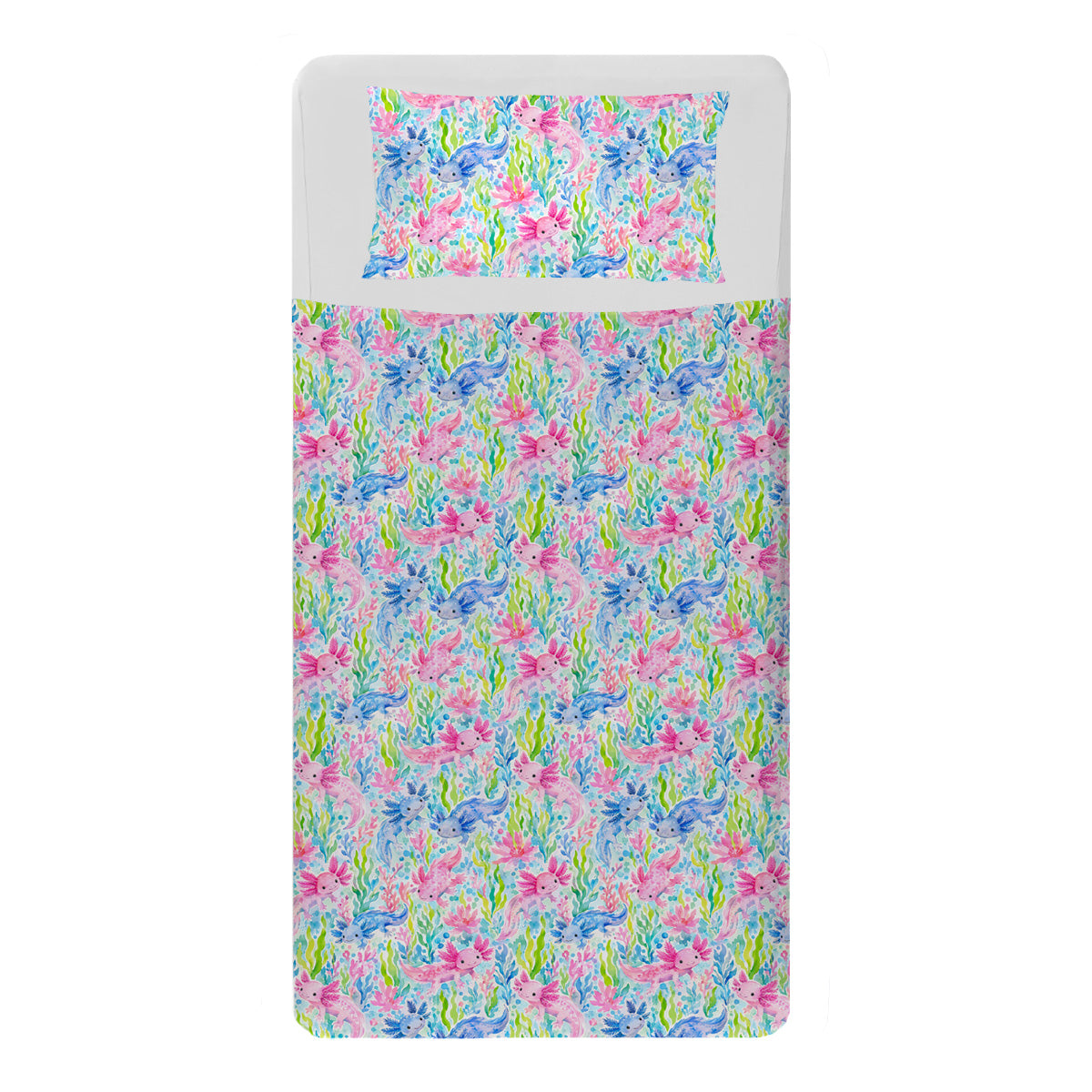 Sensory Compression Bed Sheet - Axolotl Friends