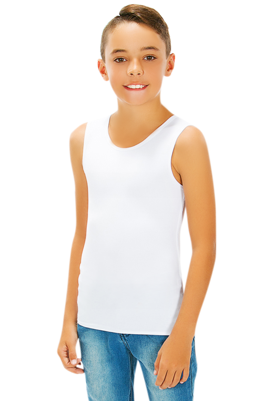 1 (19") or (48-49cm) / White - CalmCare Calming Undervest | Boys - Vests - CalmCare