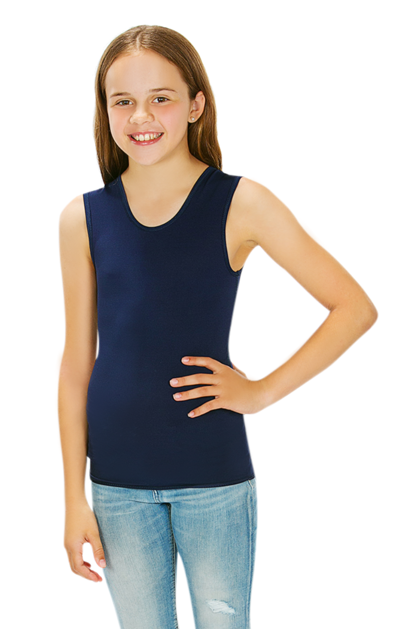 1 (19") or (48-49cm) / Navy - CalmCare Calming Undervest | Girls - Vests - CalmCare