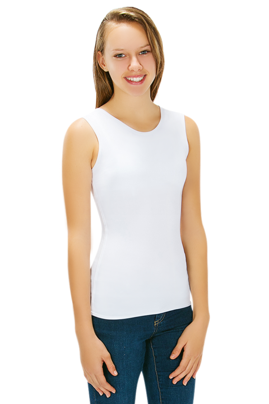 1 (19") or (48-49cm) / White - CalmCare Calming Undervest | Girls - Vests - CalmCare