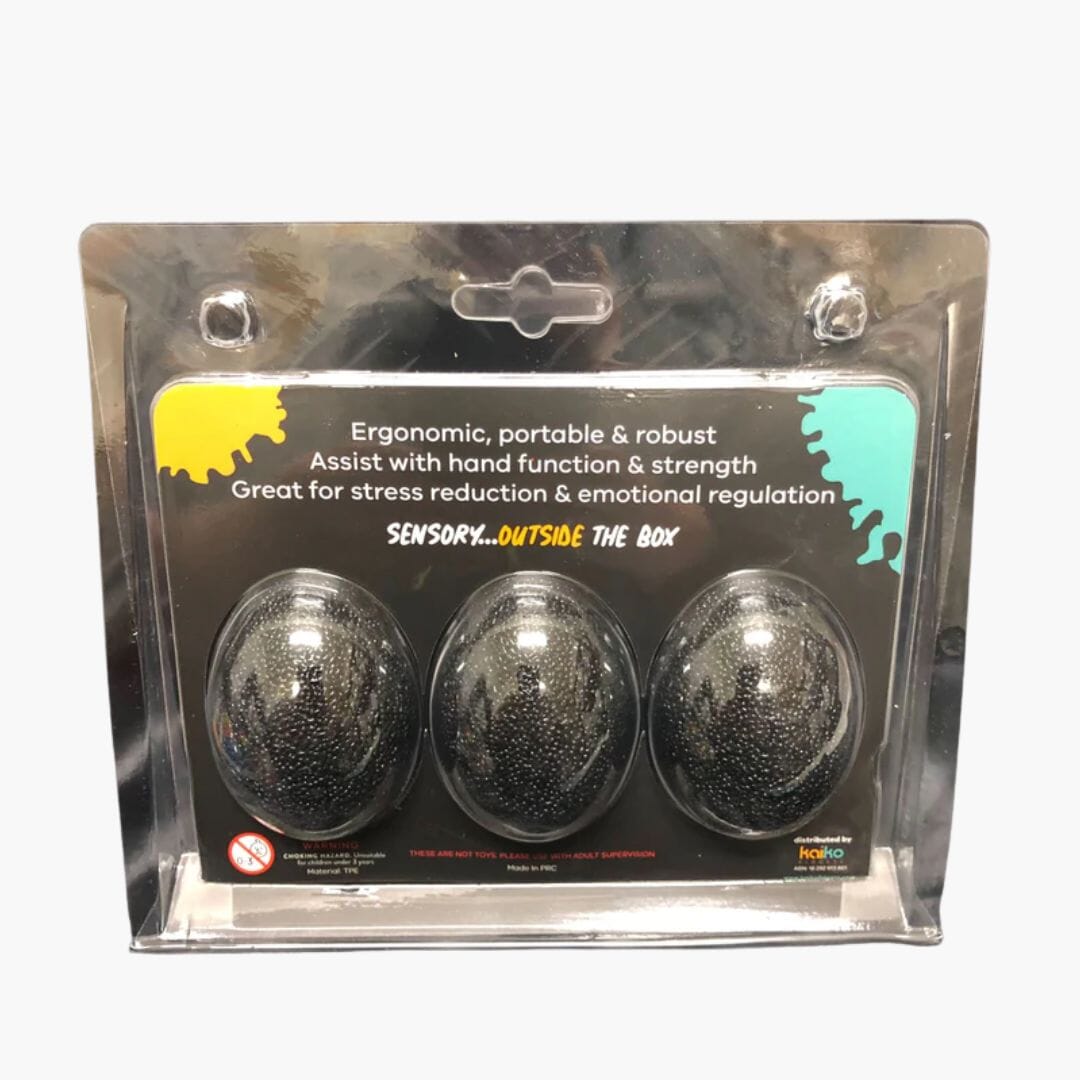 Different Strength Hand Exerciser Stress Eggs | 3 Pack | Kaiko Fidget Toys JETTPROOF Calming Sensory Clothing Inspired by Jett 