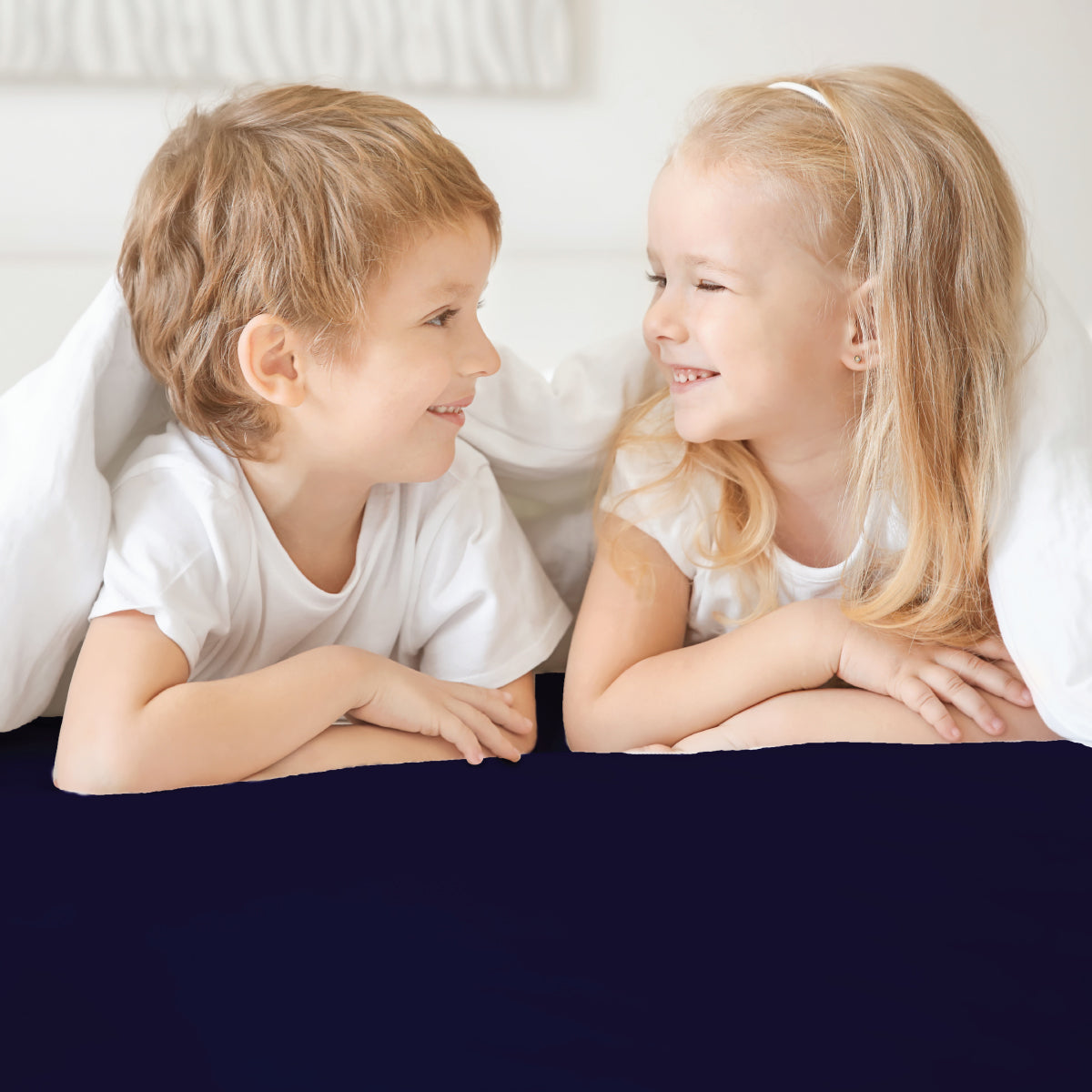 - Navy Sensory Fitted Bed Sheet - Sensory Fitted Bed Sheet - CalmCare