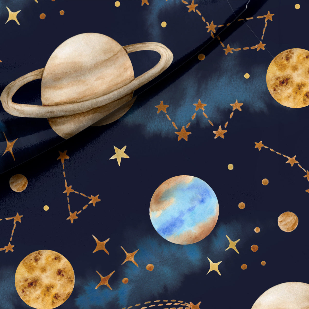 Sensory Fitted Bed Sheet - Outer Space