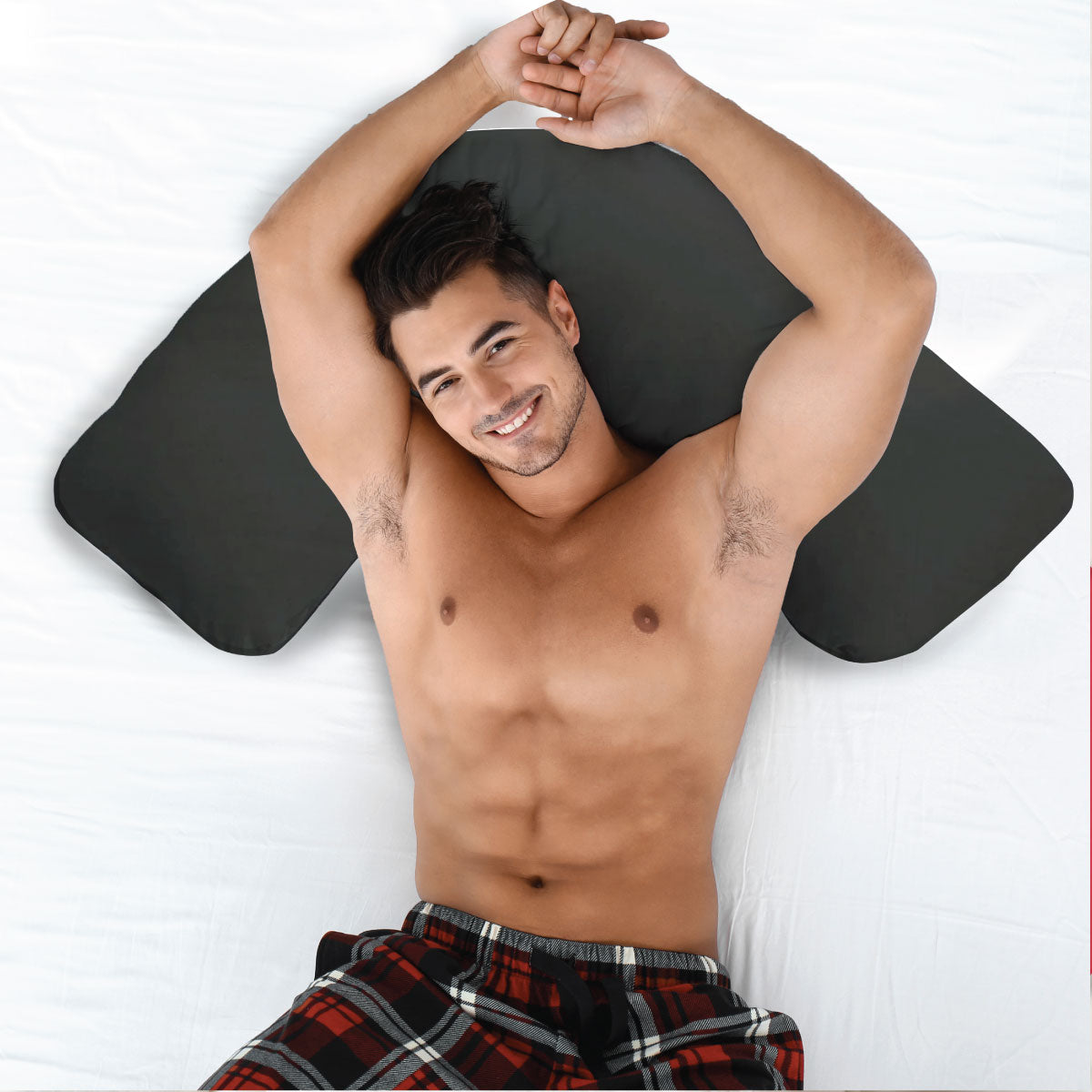 - Curved Slate Grey Sensory Pillowcase - Pillowcase - CalmCare
